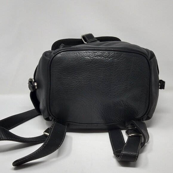Unisex J. Crew Vintage Black Genuine Leather Handbag Backpack main image 5